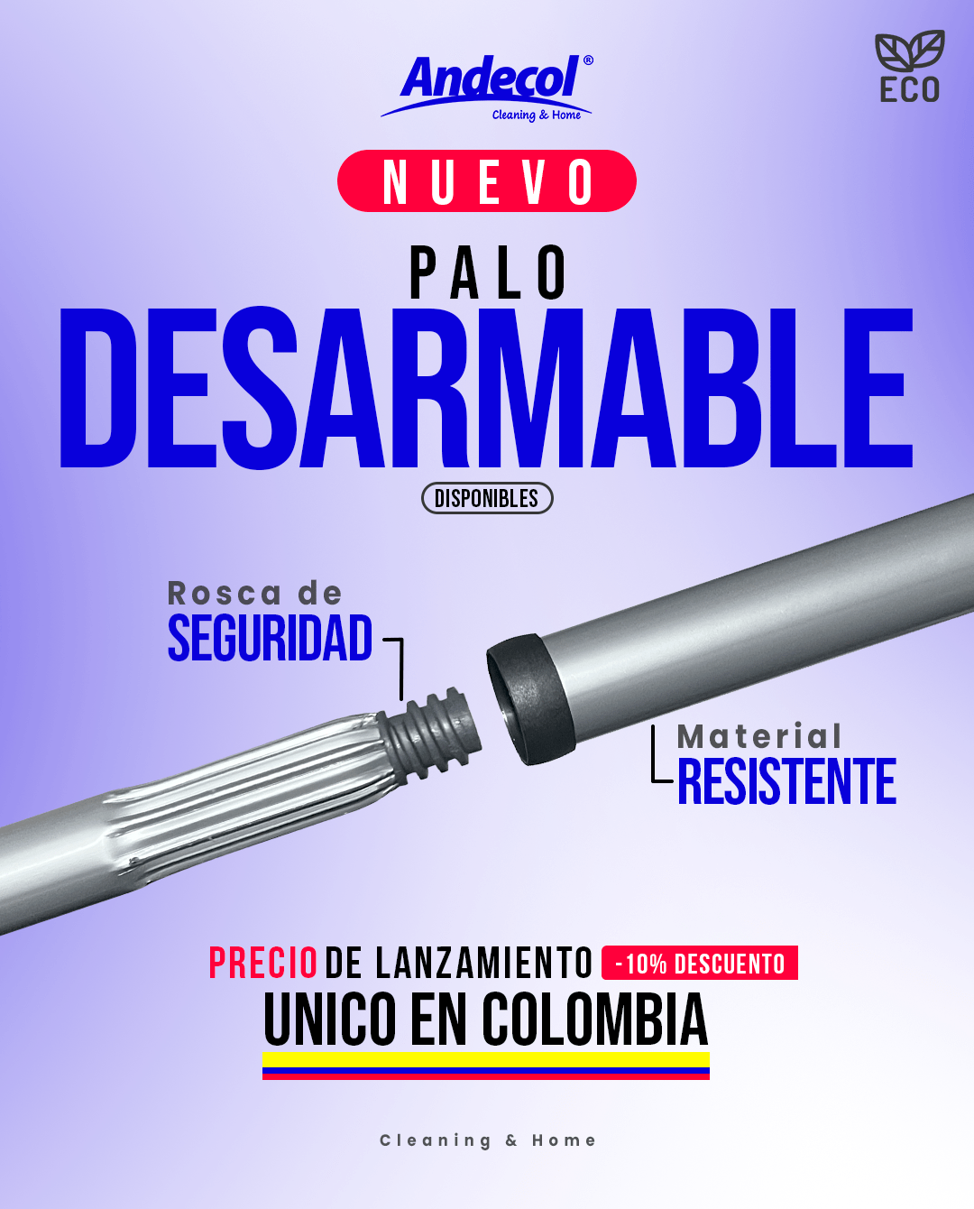 Palo desarmable Andecol
